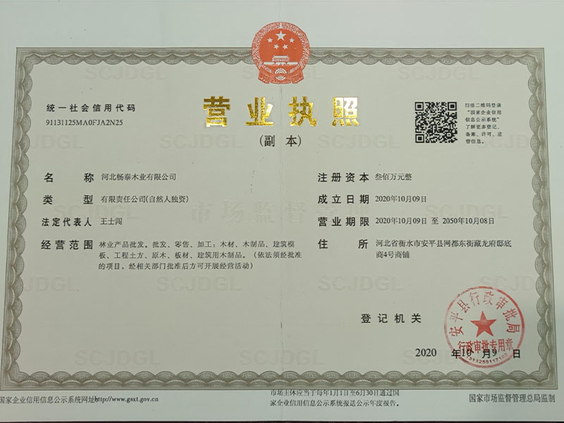 營(yíng)業(yè)執照